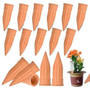 LSED 16팩 급수기 식물 셀프 테라코타 스파이크 자동 휴가 위한 급수 급수를 말뚝