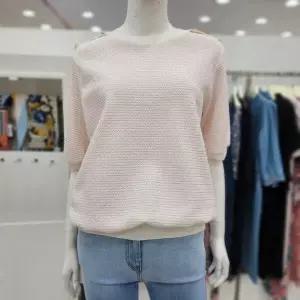 조이너스 여성 라운드 면 니트 반팔 스판 여름 티셔츠JDU5WKS0550US 1217246