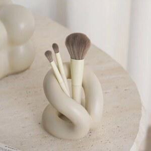 브러쉬 꽂이 도자기 빗통 수저 스매시 거울 메이크업 세라믹 보관 라이트
