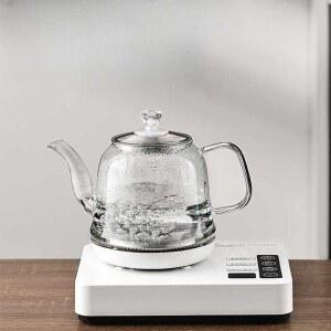 예쁜 무선 전기 티포트 미니 보온 티팟 커피드립포트 유리 라쿠진 티마스터 접이식 일체형