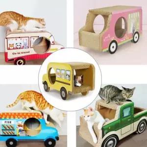 캣놀이터 자동차 스크레쳐 고양이 하우스 놀이터 발톱관리 침대