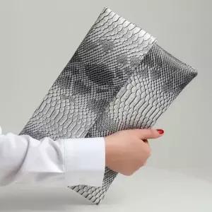 3way 입체 고퀄 뱀피 엠보 클러치백 숄더백 화이트 그레이