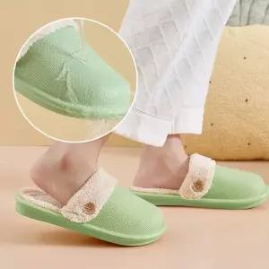 방수 털실내화 남녀 탈부착 슬리퍼 층간소음 방지 털슬리퍼 겨울슬리퍼 털실내화