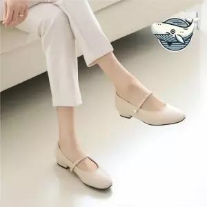 여성용 발등 스트랩 진주 장식 로우 플랫 플렛슈즈 메리제인슈즈 리본플랫 스틸레토플랫