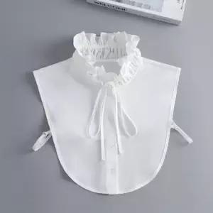 러플리본 하이넥 페이크 카라 이너 블라우스 넥케이프 넥케이프 이너카라 레이어드카라