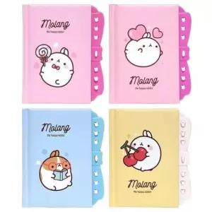 [문구/오피스] 귀여운 16p 어린이비밀노트 6개버튼 여아 잠금다이어리 디자인내지