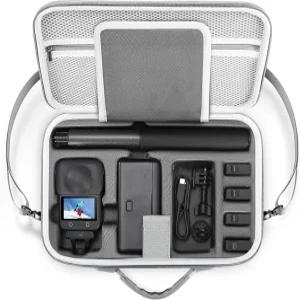 STARTRC 사진 Osmo 360 케이스 액세서리를 맞춤형 파티션이 여행용 휴대용 어깨끈이 PU 가죽 가방 및