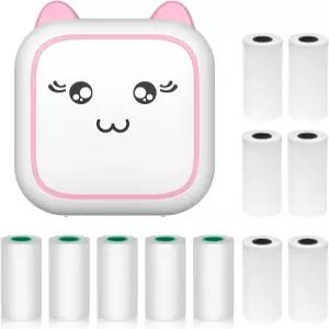 스마트폰용 Irfora 미니 열 프린터 다기능 휴대용 스티커 즉석 사진 잉크 인쇄 포트 BT 연결(iOS와