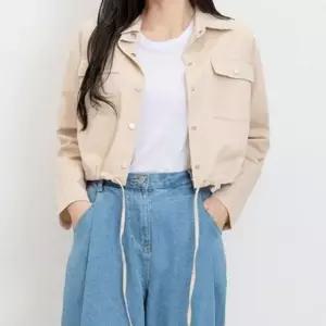 허리끈 깔끔한 카라 자켓 숏자켓 크롭 디자인