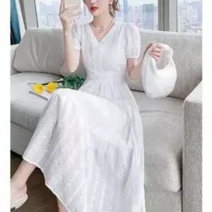 [SBD] 의류 16 화이트 롱 원피스 펀칭 BLJ 소매펀칭