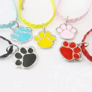 강아지 발바닥 매시 목걸이 1P 반려견 이름표 팬던트 애견산책목줄