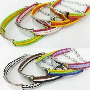 강아지 4줄 매시 목걸이 1P 반려견 목줄 산책 이름표 애견산책목줄