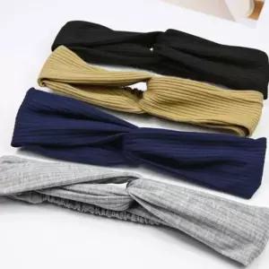 싸이 심플 네이비 신축 밴드 골지 노즈 베이지 컬러 그레이 헤어터번 반다나 헤어포인트