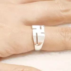 스꼬띠나 시험합격 불교 만자 은반지(16x16mm)