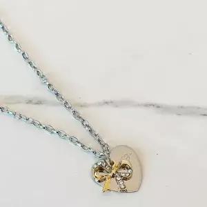 강아지 하트리본 체인 목걸이 1P 애견 이름표 팬던트 애견산책목줄