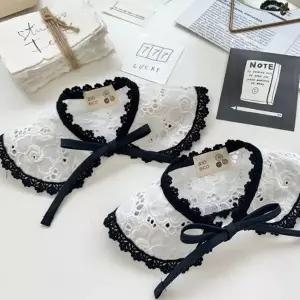 강아지 카멜리아 케이프 1P 반려견 레이스 반다나 애견목도리