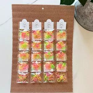 강아지 형광 기본 고무줄 20개 세트 반려견 머리끈 애견리본고무줄