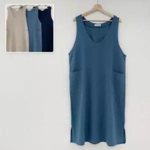 [SBD] 빅사이즈 패치 원피스 린넨 포켓 306A483S