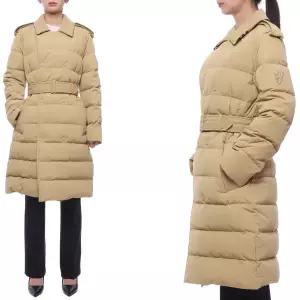 [롯데백화점]버버리 24FW 여성 더블 브레스트 퍼퍼 롱패딩 8097986 FLAX SAND 24F