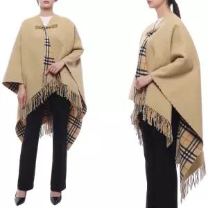 [롯데백화점]버버리 24FW 여성 체크 울 케이프 8096630 SAND 24F