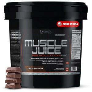 얼티밋 뉴트리션 머슬 주스 2600 레볼루션, 체중 증가 믹스 - 56g 단백질 블렌드로 제지방 근육 성장 및 회복을 위한 질량 운동 파우더 보충제 초콜릿, 11.105파운드
