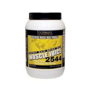 얼티밋 뉴트리션 머슬 주스, 체중 증가 믹스 - 남녀용 매스 게인 운동 파우더 55g 단백질로 제지방 근육 성장 및 면역 지원 보충제 바나나, 4.96파운드