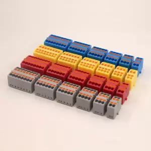 1PC 와이어 전기 케이블 접합 커넥터 터미널 분배기 플러그인 PTFIX 블록 5MM Guide rail foot