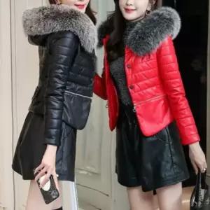 CESS 숏패딩 후드 인조피혁 2색상 8489