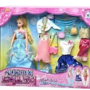 신데렐라미미 드레스 코디 인형 옷입히기 피규어 장난감