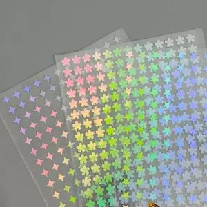 별 스티커 투명 데코레이션 레인보우 폰 꾸미기 스티커 홀로그램 다이어리 핸드폰 탑로더 스파클 휴대폰