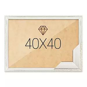 보석십자수액자 고급형 앤틱 40x40 퓨어실버 슬림 EWCA73ED