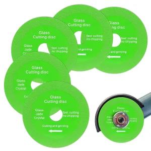 4-1/2 앵글 그라인더용 4인치 유리 절단 디스크 타일 대리석 세라믹 옥 크리스탈 와인 병 5팩 다이아몬드