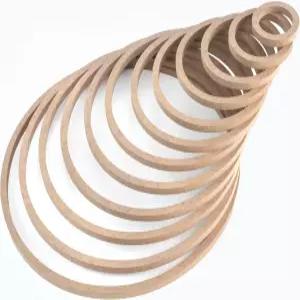 Macrame Hoops 페인팅 가능한 나무 MDF 12피스 플라워 화환 반지 벽걸이 공예품 DIY 웨딩 장식 드림 캐처