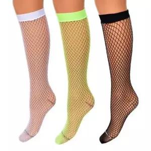 3개 (미림)톡톡 튀는 원색 중간망사 판타롱 스타킹 화이트 팬