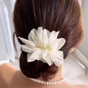 세련된 코사지 플라워 머리묶기 꽃자동핀 2개 반머리