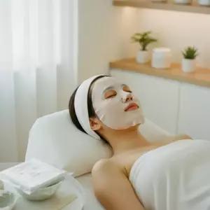 피부관리 에스테틱 모델링팩 석고팩 얼굴용 순면   시트 100매