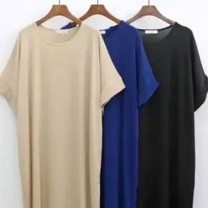 [SBD] 305G914S 빅사이즈 무지 트임 스판 원피스