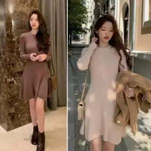 [SBD] 롱원피스 프릴원피스 미디 플레어 슬림핏 미니원피스