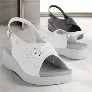 여성용 간호화 통굽 샌달 병원 근무화 사무실용 슬리퍼 블랙 화이트 샌들