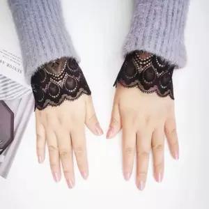 페이크소매 레이어드 손목카라 블라우스 프릴 레이스 Eys4+9Ums