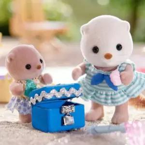 실바니안토끼 실바니안 패밀리 해달자매의 반짝이는 스노클링세트 인형 피규어 장난감