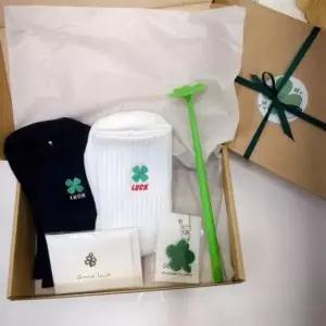 [문구/오피스] 네잎클로버 선물세트 키링 볼펜 카드 응원 시험 행운 양말 수능 구성 굿럭 감사