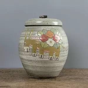 쌀보관통 귀얄분청 당나귀 쌀독 현관 소금 항아리 잡곡통 5kg