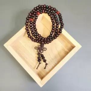 108염주 목걸이 나무염주 불교 목걸이 기도 염주