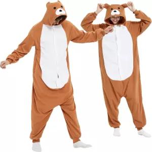 III 혼스 원시 성인 의상 동물 잠옷 할로윈 코스프레 여성/남성용