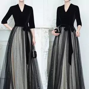 여성연주복드레스 연주용드레스 공연드레스 블랙 피로연