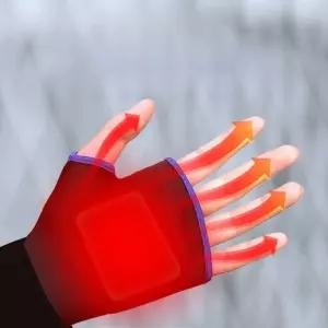 발열장갑 USB 열장갑 3세대 사무용 한쌍 장갑 핑크 2000mAh 열선