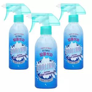 (1+1) 온더바디 코튼풋 발을 씻자 풋샴푸 쿨링, 1개입, 385ml, 3개 2Set
