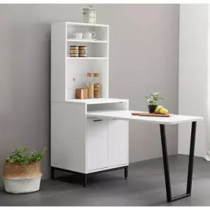 빌라 모던 렌지다이 수납장+2인 식탁 세트 600 (2색) 주방 붙박이 캐비넷