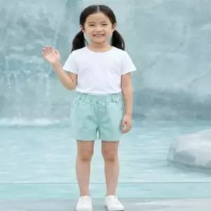 리틀밥독 키즈 여름옷 호야바지 여아 아동 민트색 데일리 4부 면바지 M222MPT09